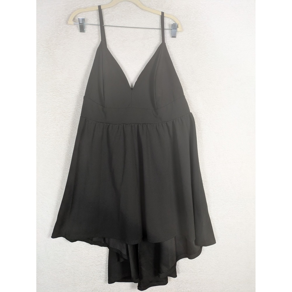 Haute Fox High-Low Dress Women's 3XL Black V-Neck Adjustable Straps